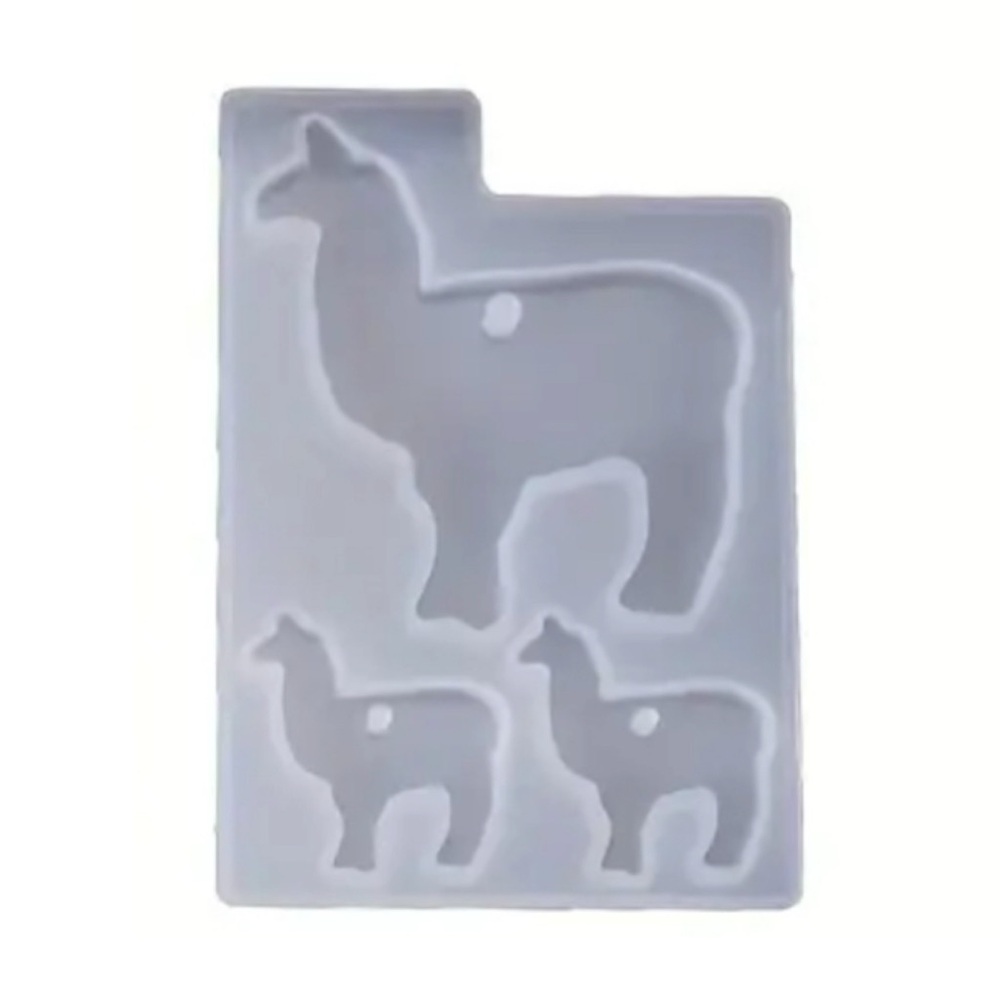 Mama llama silicone keychain mold